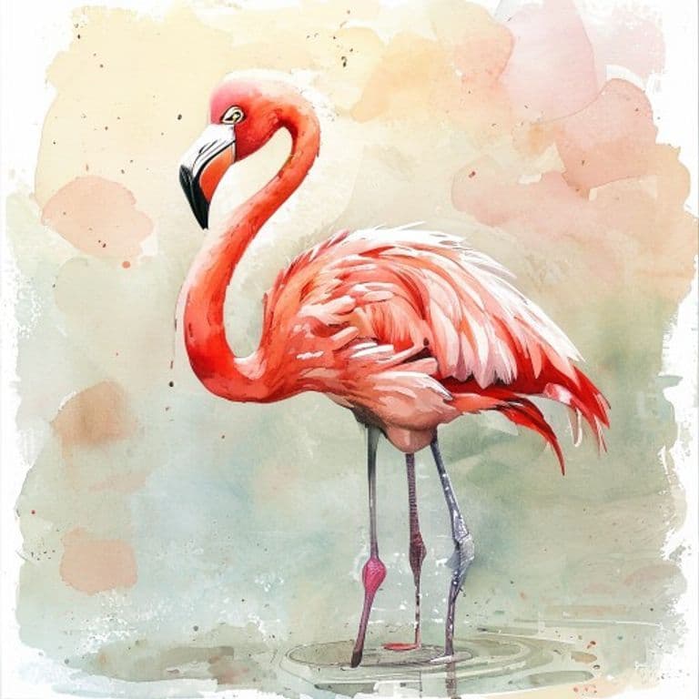 นกฟลามิงโกกับสีที่หายไป